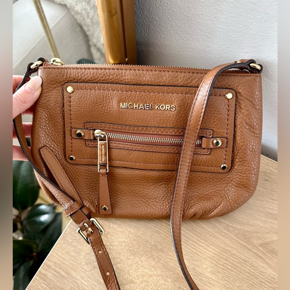 Michael Kors Camel Brown Crossbody Purse
